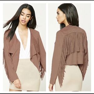 Fringe suede jacket
